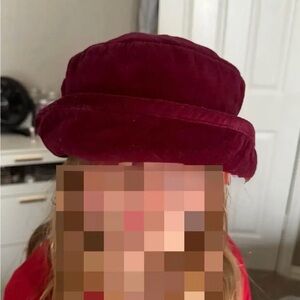 Laura Ashley Velvet Burgundy Hat